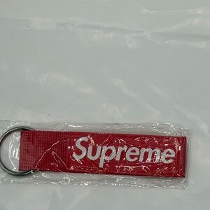Supreme Red Webbing keychain